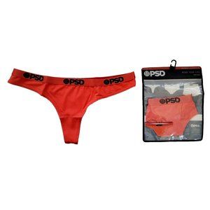PSD Underwear Womens Thong - PSD Underwear Thong Red, Moisture Wicking, Large